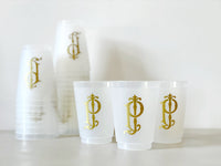 Frosted Monogrammed Cups, 9oz-24oz