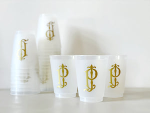 Monogrammed Frosted Cups, 9oz-24oz