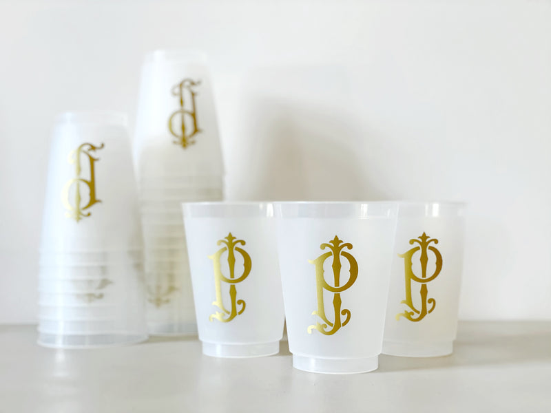 Monogrammed Frosted Cups, 9oz-24oz