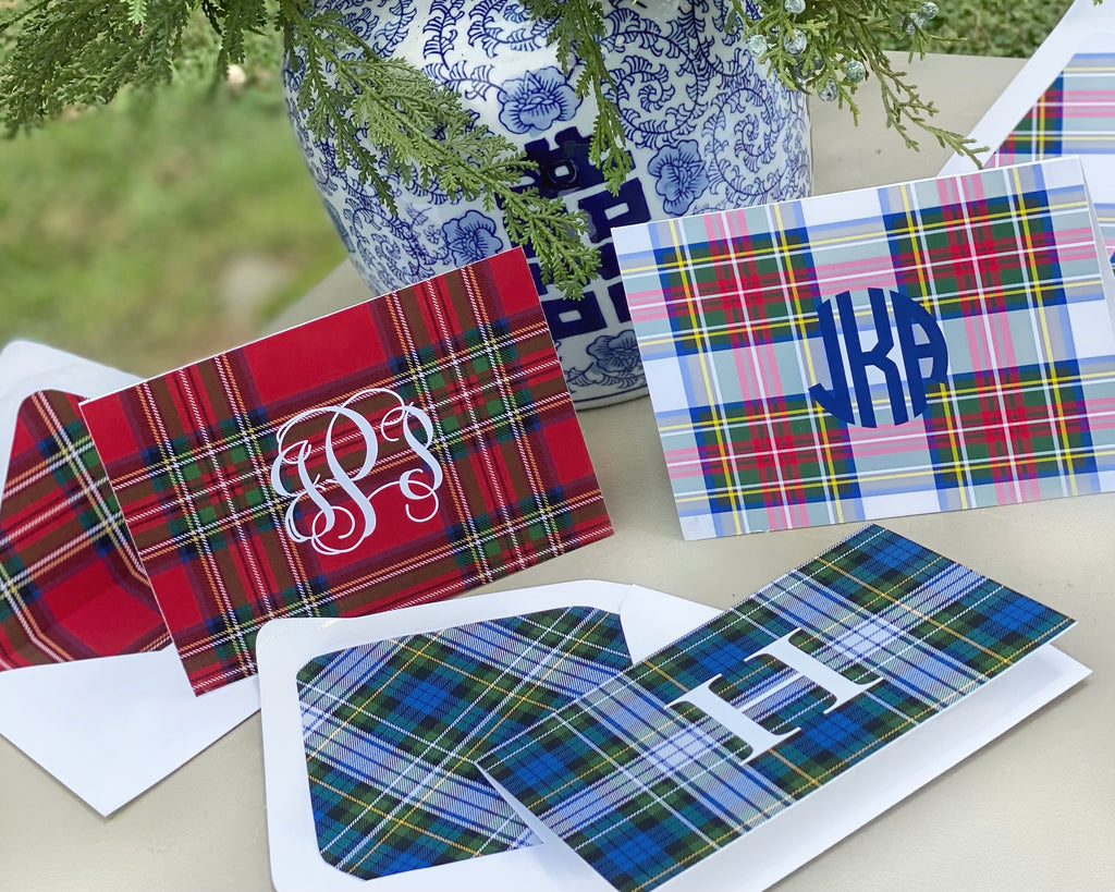 Tartan Plaid Fold-Over Stationery