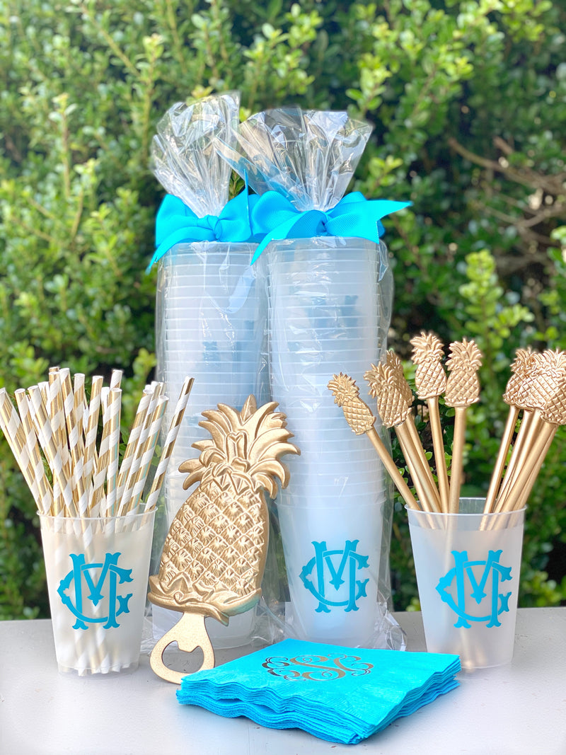 Monogrammed Frosted Cups, 9oz-24oz
