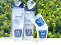 Frosted Monogrammed Cups, 9oz-24oz