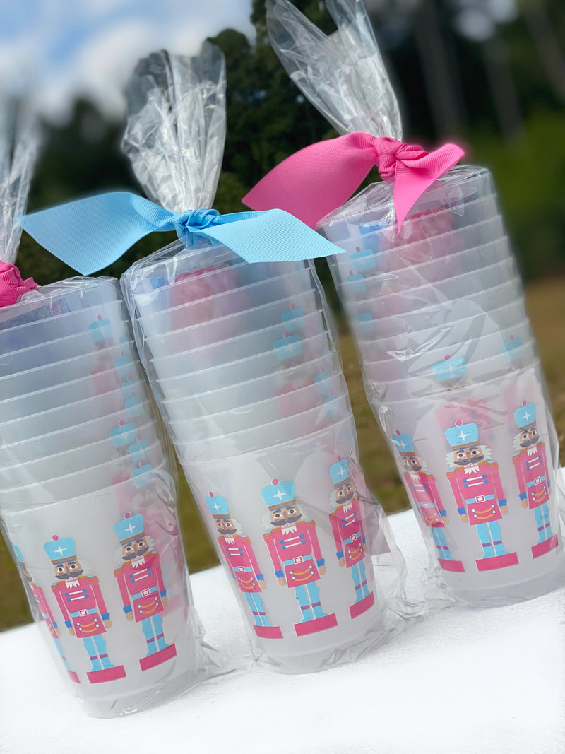 Cotton Candy Nutcracker Frosted Cups, Set of 10
