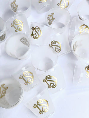 Monogrammed Frosted Cups, 9oz-24oz