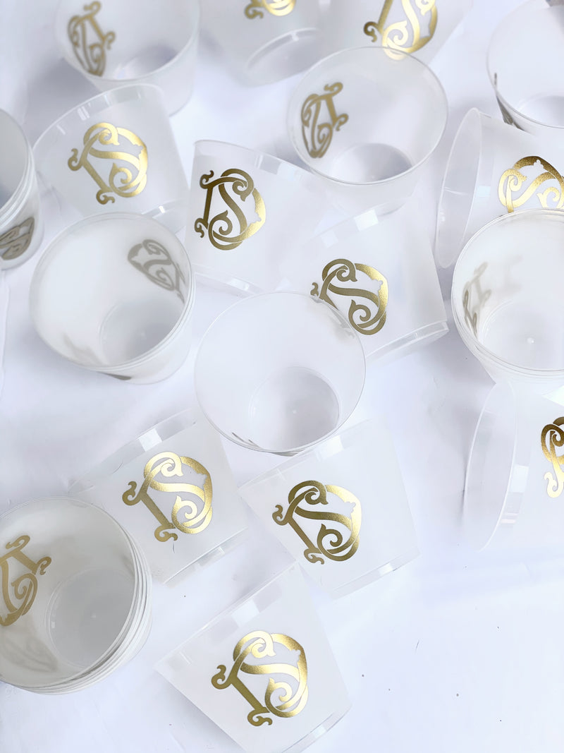 Monogrammed Frosted Cups, 9oz-24oz