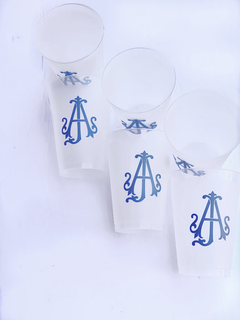 Monogrammed Frosted Cups, 9oz-24oz
