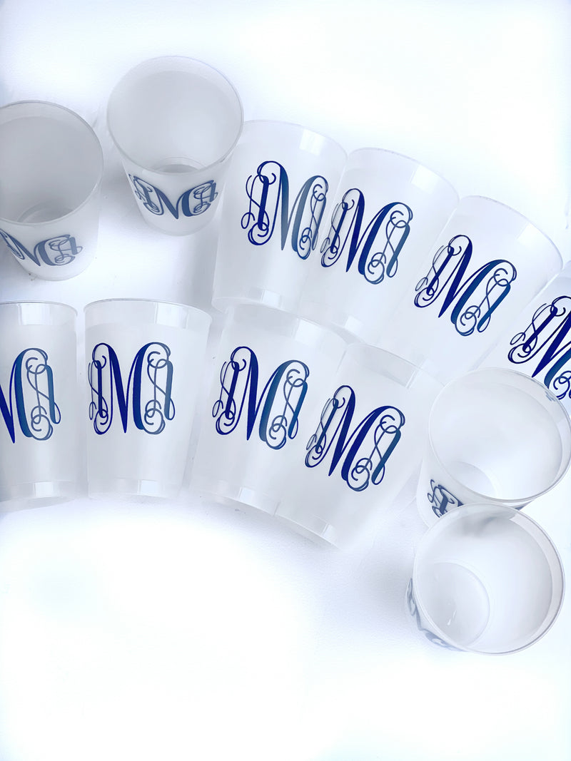 Monogrammed Frosted Cups, 9oz-24oz