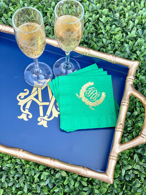 Monogrammed Cocktail Napkins