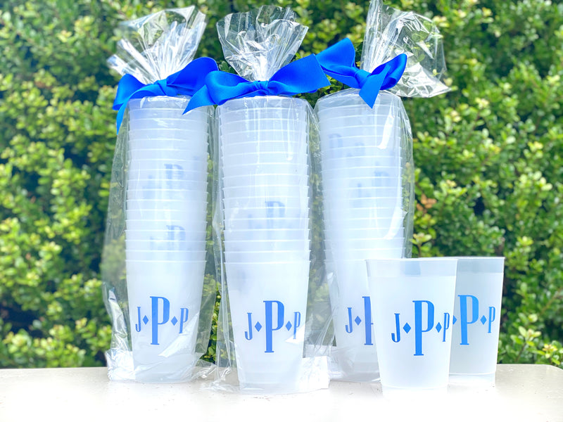 Monogrammed Frosted Cups, 9oz-24oz
