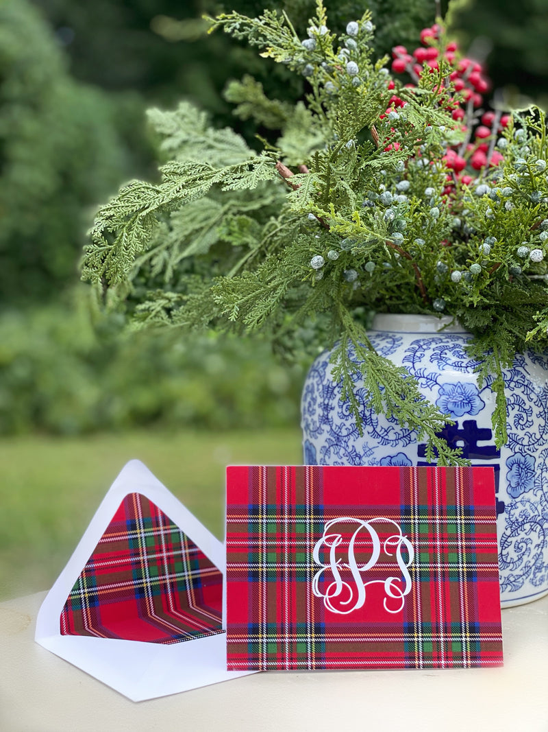 Tartan Plaid Fold-Over Stationery