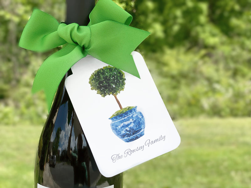 Boxwood Topiary Gift Tags, Set of 20