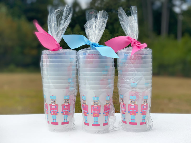 Cotton Candy Nutcracker Frosted Cups, Set of 10