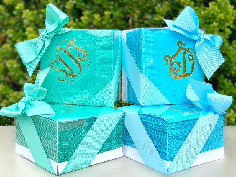 Monogrammed Cocktail Napkins