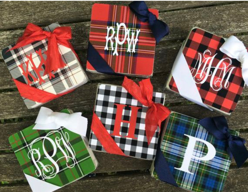 Tartan Plaid Cork Coasters