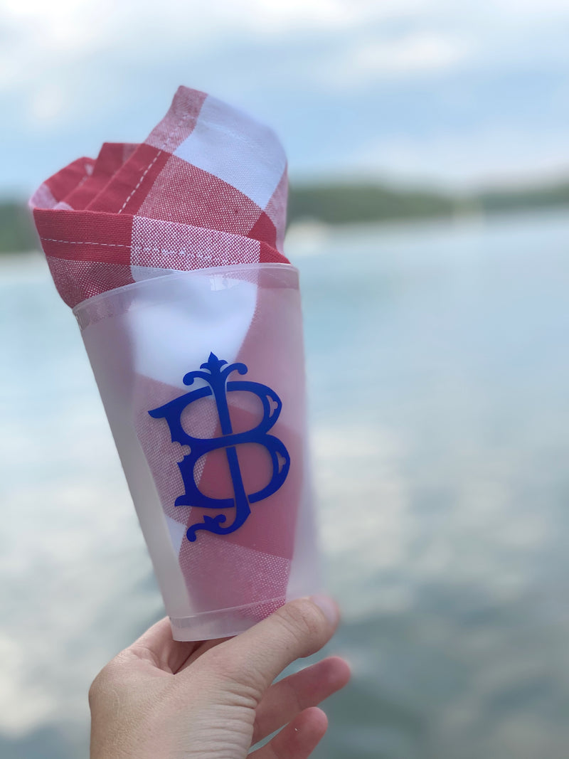 Monogrammed Frosted Cups, 9oz-24oz