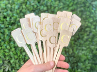 Monogrammed Stir Stick Wooden 6"