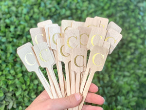 Monogrammed Stir Stick Wooden 6"