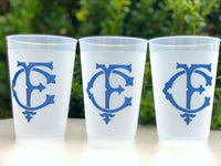 Frosted Monogrammed Cups, 9oz-24oz