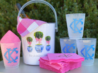 Frosted Monogrammed Cups, 9oz-24oz