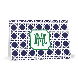Kelly & Navy Fold-Over Stationery