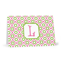 Lime & Carnation Fold-Over Stationery