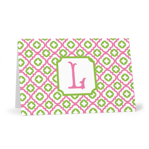Lime & Carnation Fold-Over Stationery