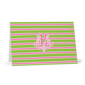 Lime & Carnation Fold-Over Stationery
