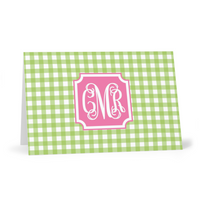 Lime & Carnation Fold-Over Stationery