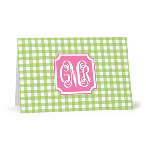 Lime & Carnation Fold-Over Stationery