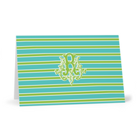 Turquoise & Lime Fold-Over Stationery