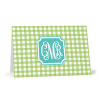 Turquoise & Lime Fold-Over Stationery